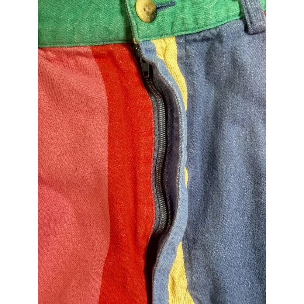 Nautica Men's Striped Shorts Size 36 Multicolor 100% Cotton Pleated Front